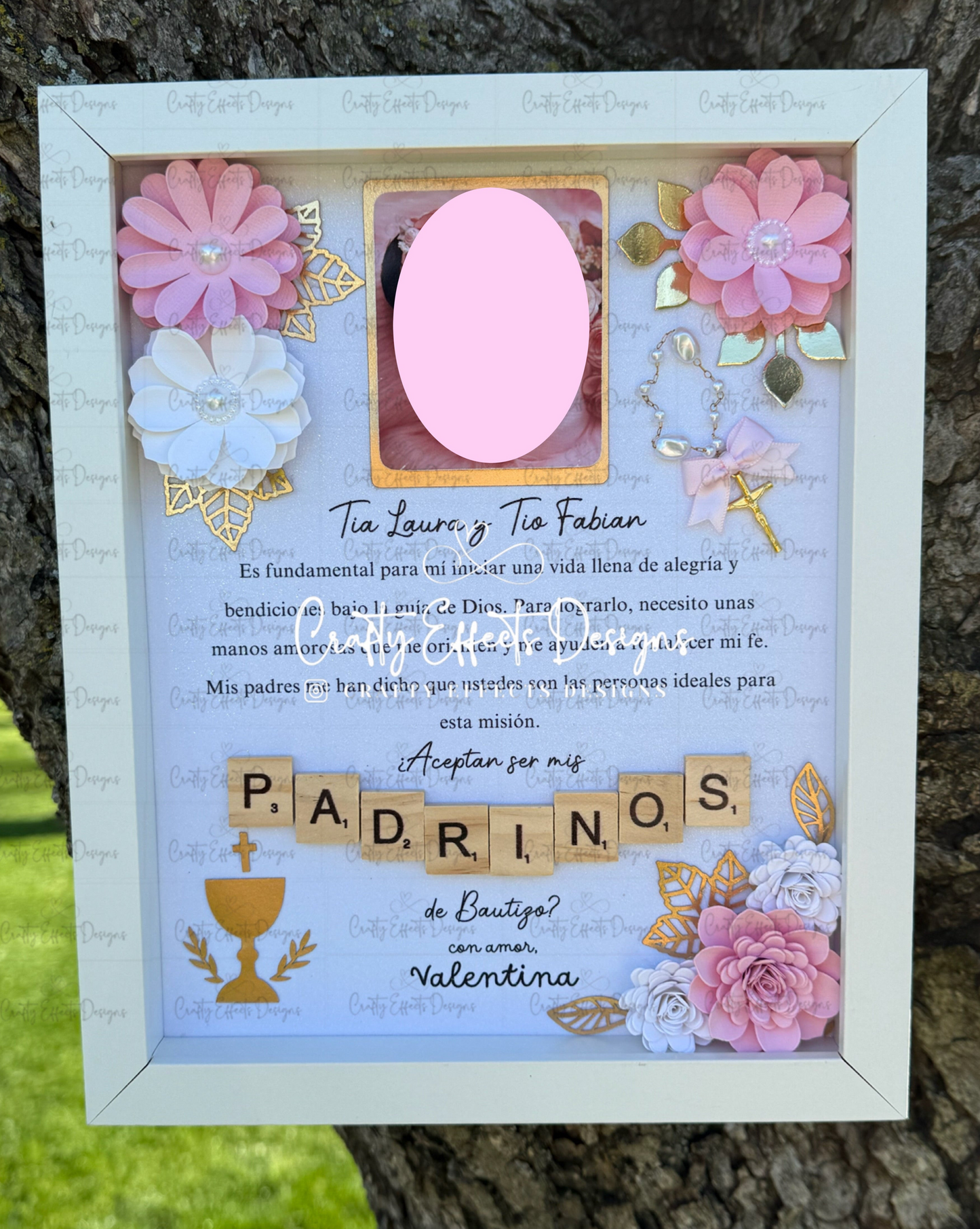 Baptism Proposal Shadowbox - Padrinos