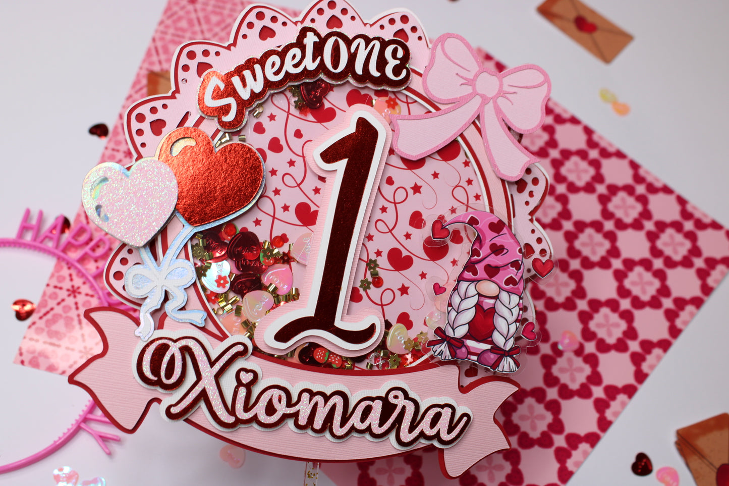 Valentine’s Day Birthday Cake Topper