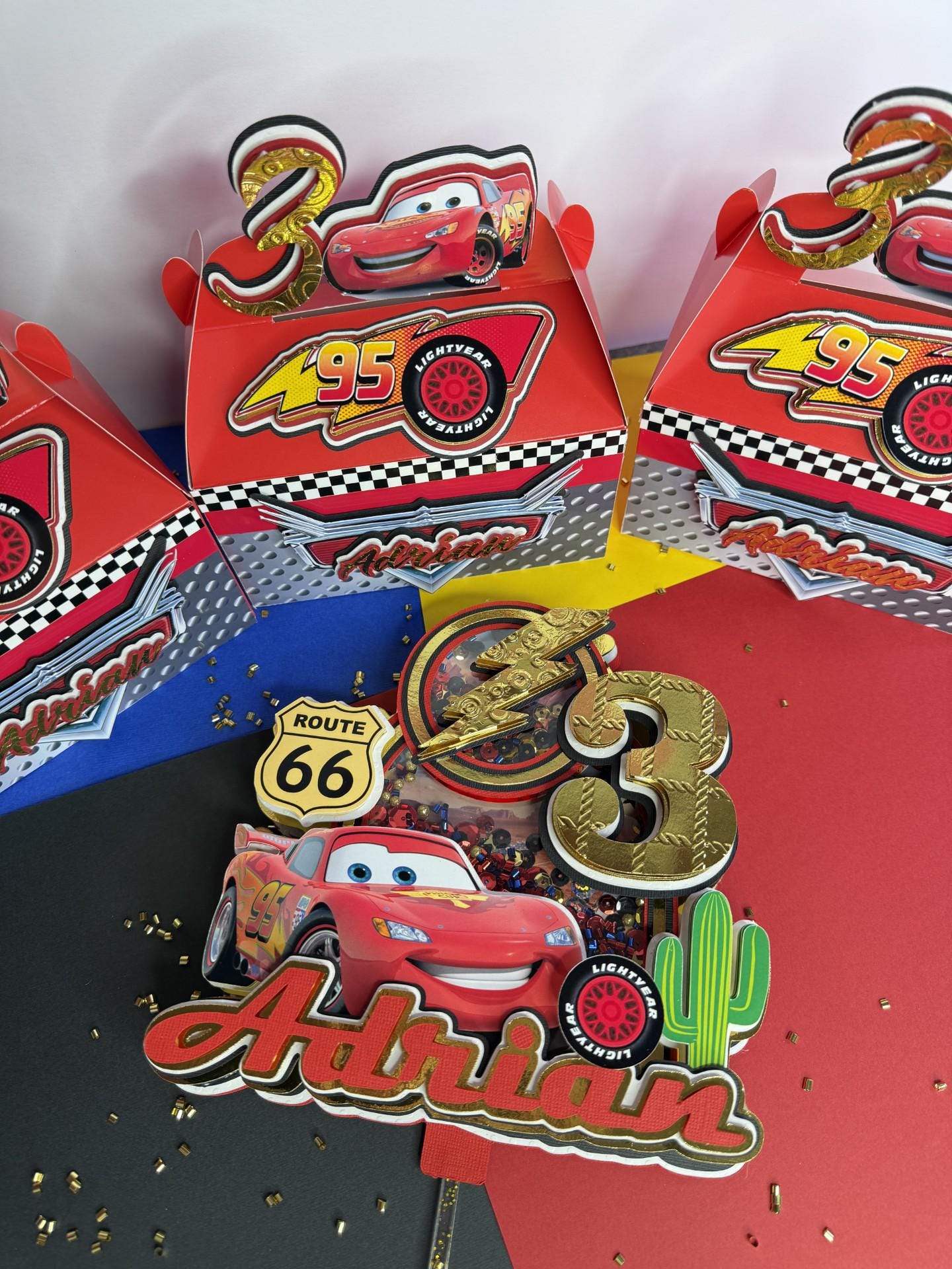 CARS Favor Boxes CARS Gable Box cars Bowser CARS Birthday Party Decor