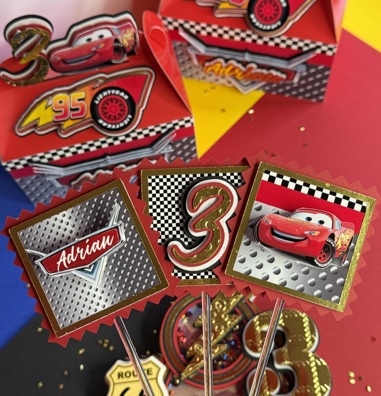 CARS Cupcake Toppers CARS Party Decor cake topper cars party