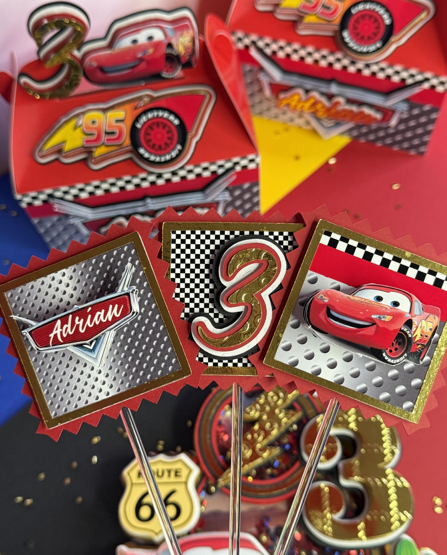 CARS Cupcake Toppers CARS Party Decor cake topper cars party