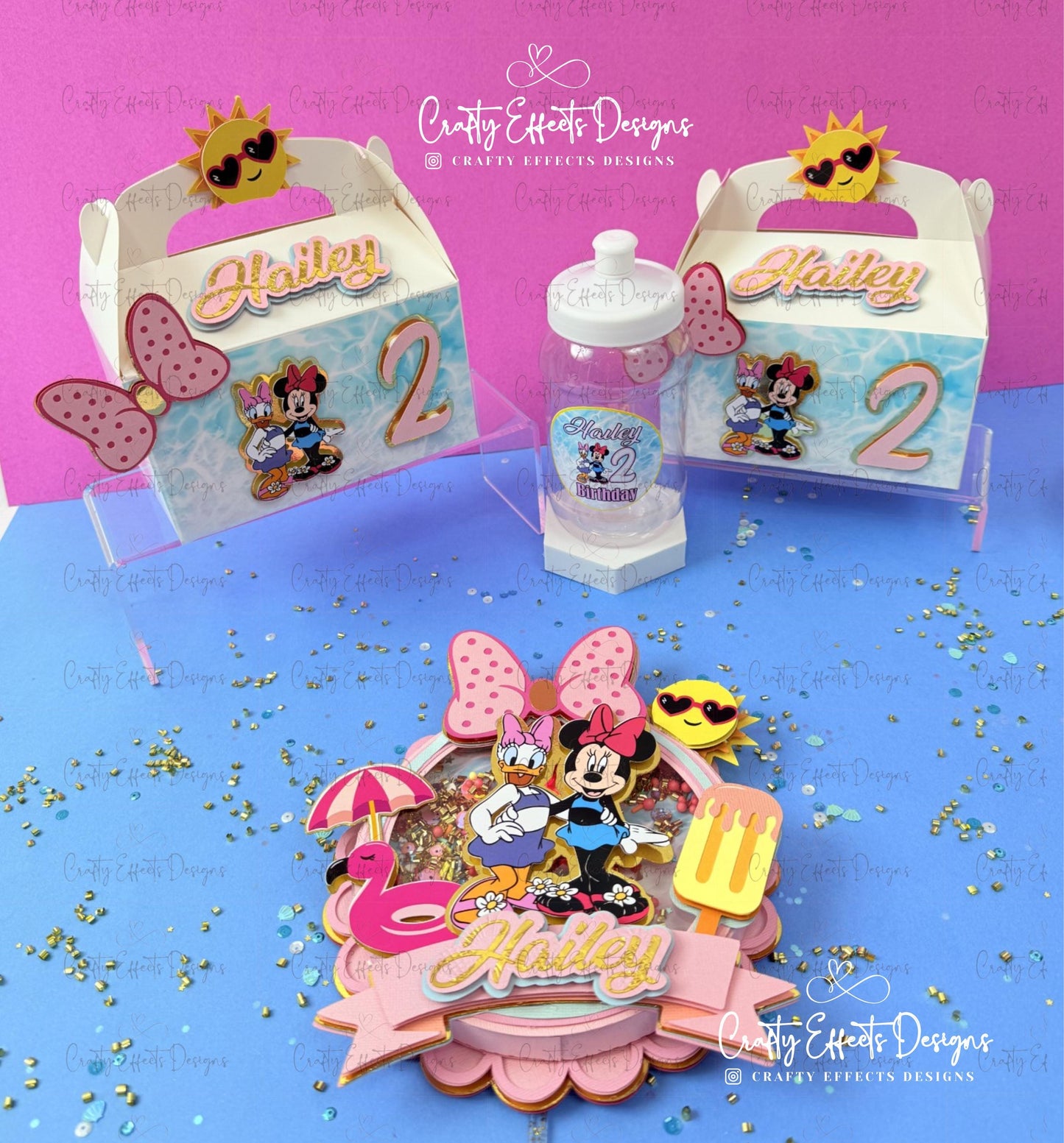 Adorno de pastel de lujo para fiesta en la piscina