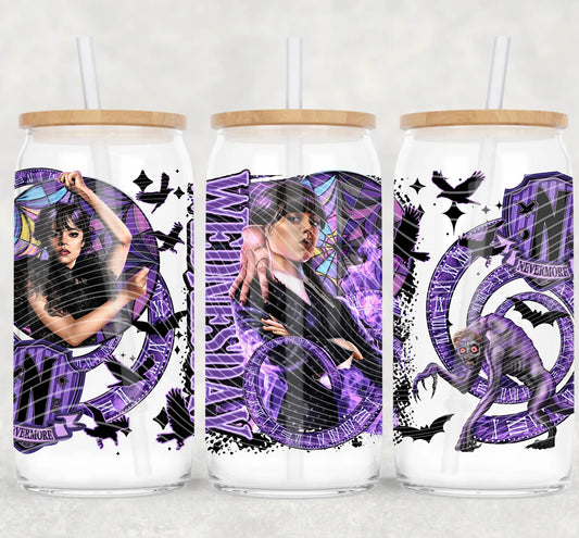 Wednesday-Inspired Cup – Dark Aesthetic with a Purple Twist