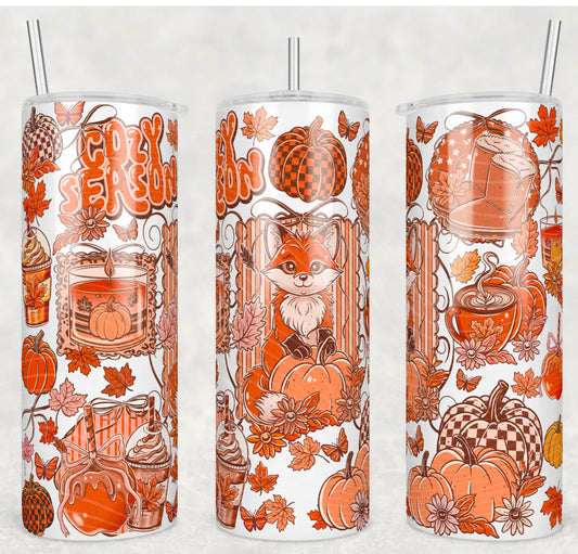 Pumpkin Spice Autumn Tumbler - Cozy Fall Vibes