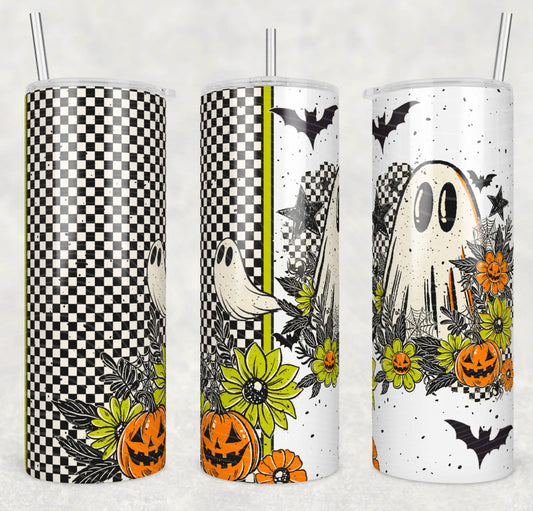 Floral Ghostie Tumbler - Witchy Spooky Feeling