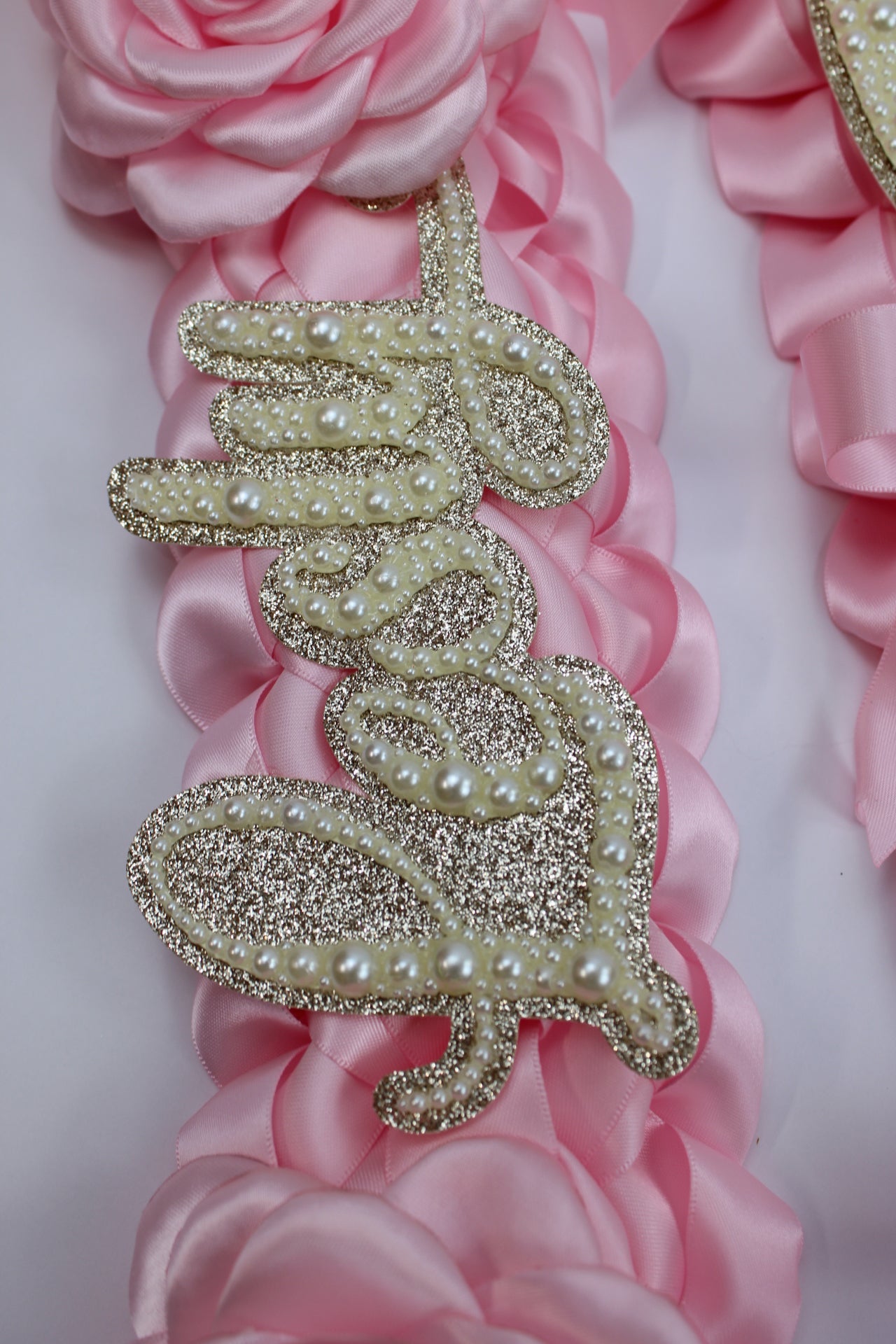 Pink Coquette Graduation Lei
