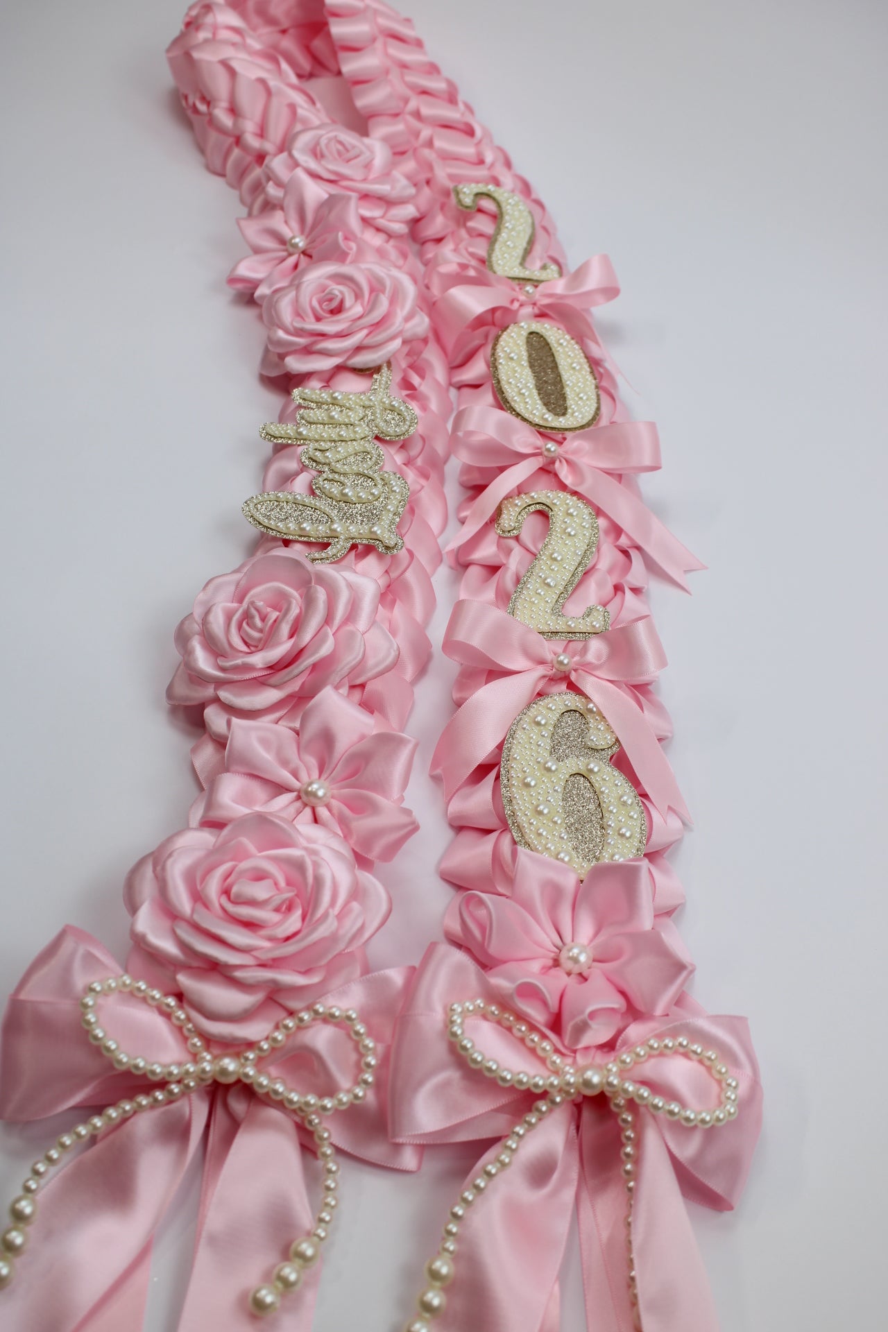 Pink Coquette Graduation Lei