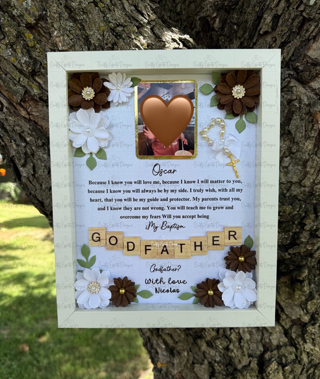 Baptism Proposal Shadowbox - Padrinos