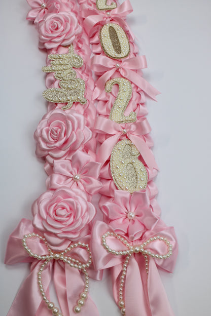 Pink Coquette Graduation Lei