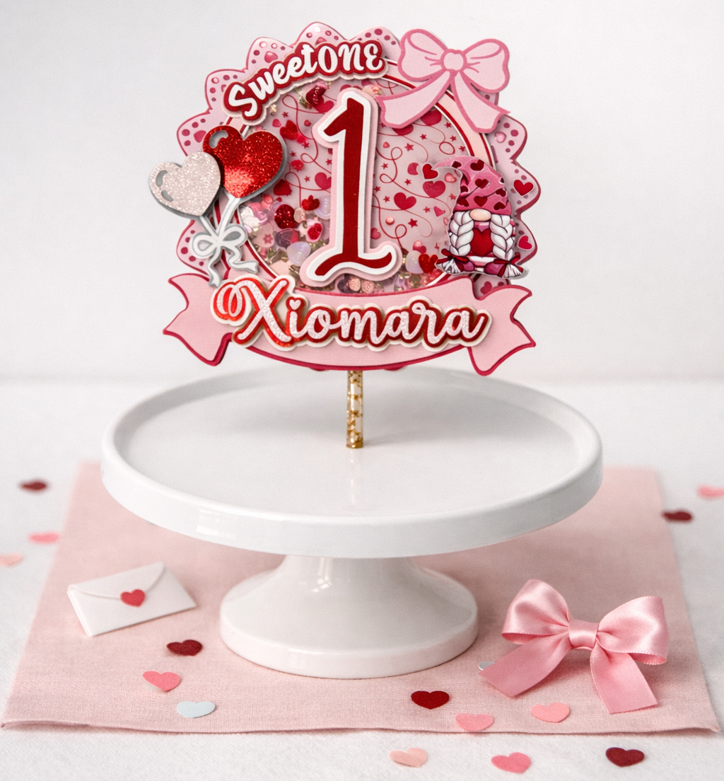 Valentine’s Day Birthday Cake Topper