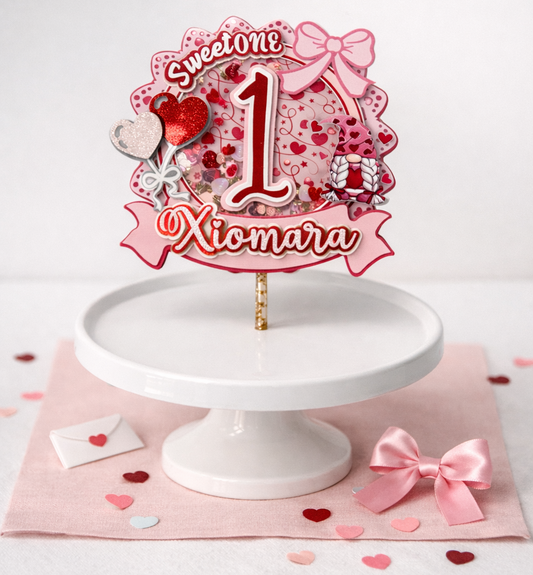Valentine’s Day Birthday Cake Topper
