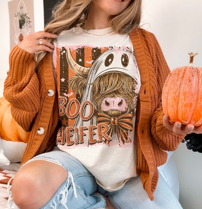 Boo Heifer Spooky Halloween Tee.