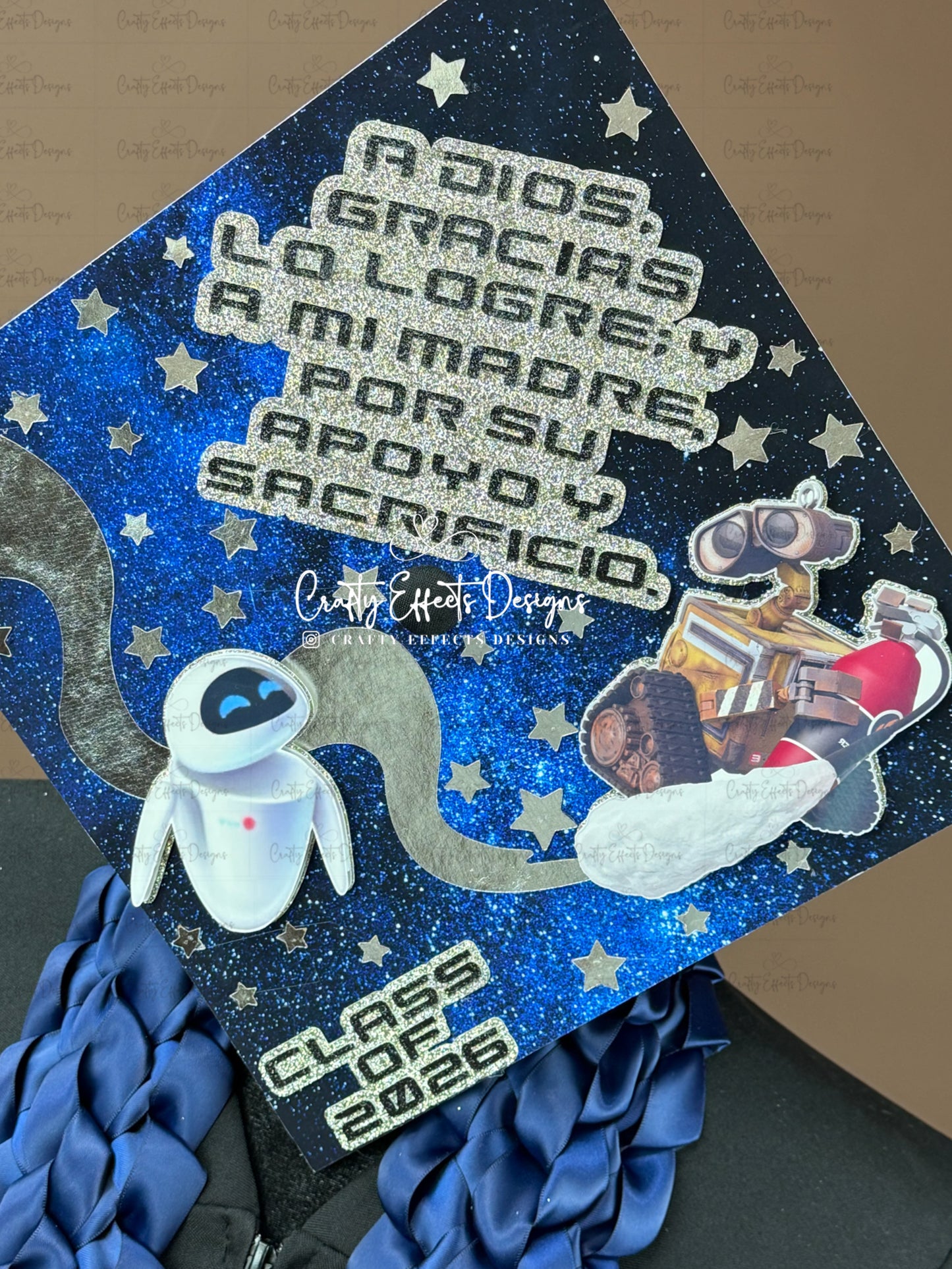 Robot Love Inspired Graduation Lei & Cap Topper Set – Custom Class of 2026
