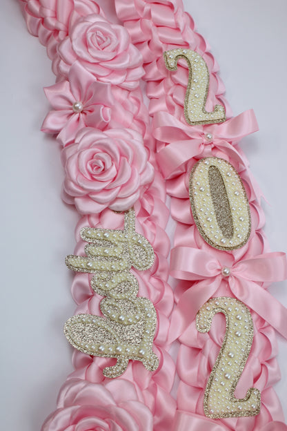 Pink Coquette Graduation Lei