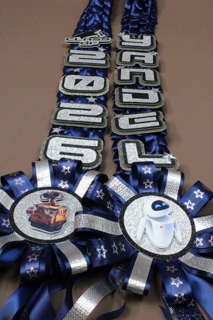 Robot Love Inspired Graduation Lei & Cap Topper Set – Custom Class of 2026