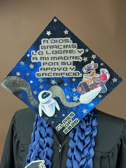 Robot Love Inspired Graduation Lei & Cap Topper Set – Custom Class of 2026