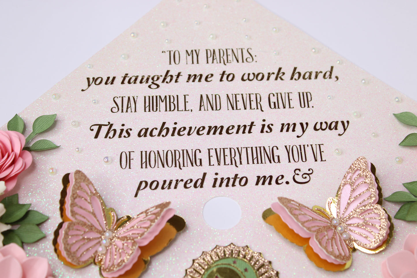 Graduation Cap Topper & Pink Satin Ribbon Lei Bundle – Virgen de Guadalupe Edition | Class of 2026