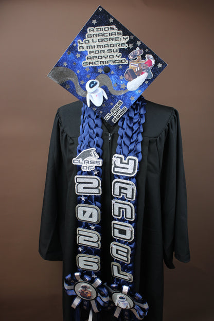 Robot Love Inspired Graduation Lei & Cap Topper Set – Custom Class of 2026