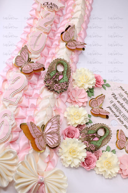 Graduation Cap Topper & Pink Satin Ribbon Lei Bundle – Virgen de Guadalupe Edition | Class of 2026