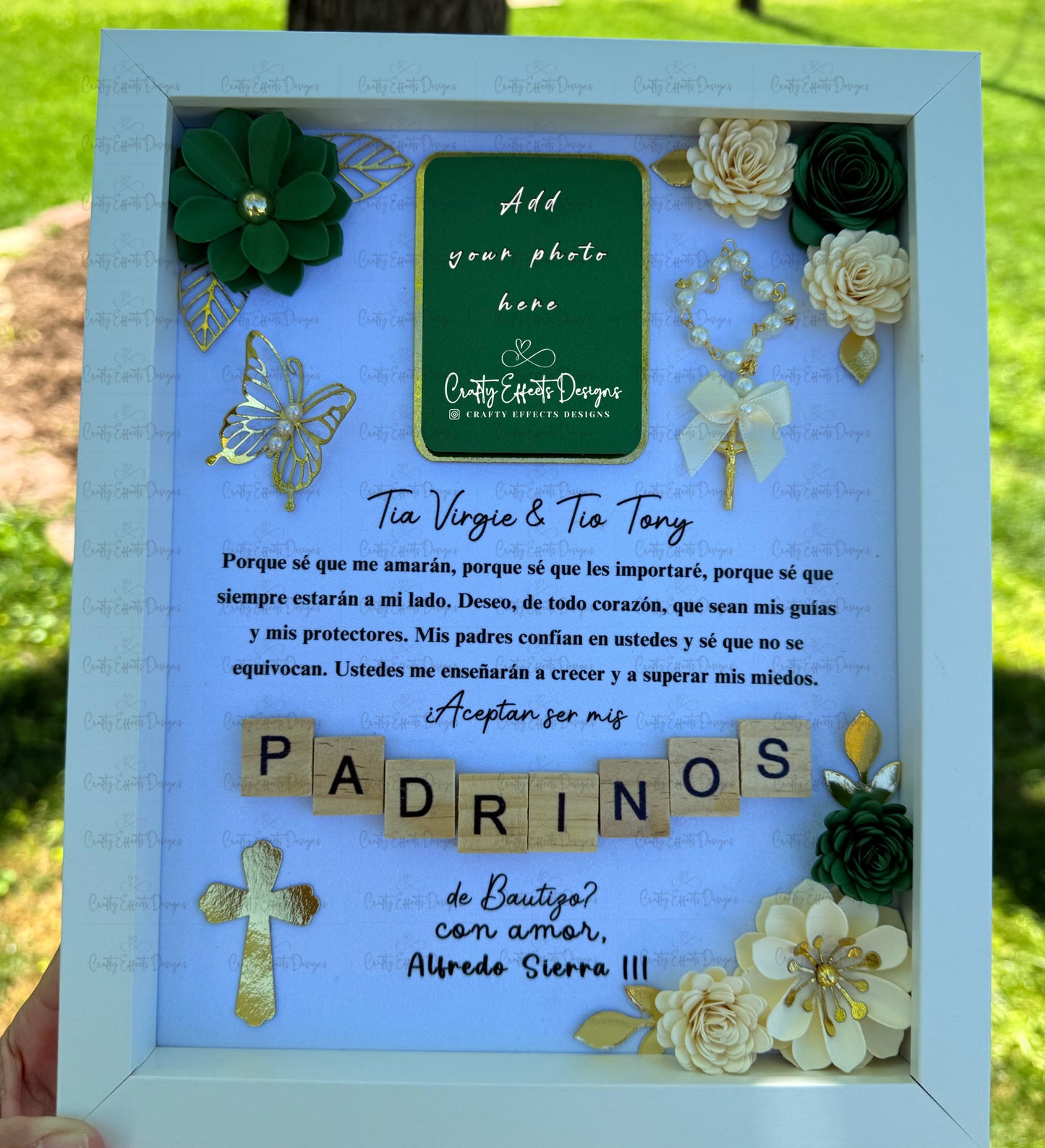 Baptism Proposal Shadowbox - Padrinos
