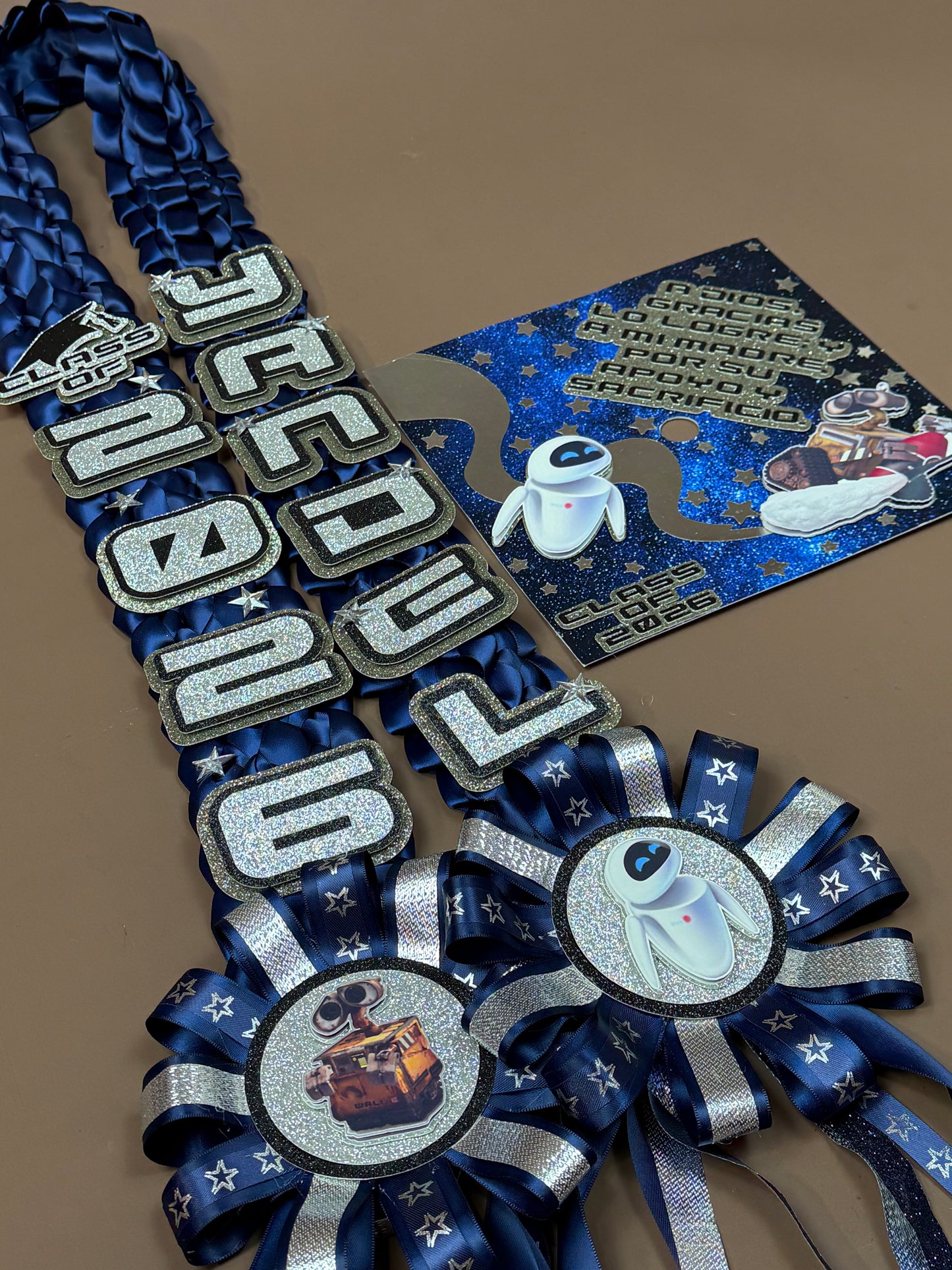 Robot Love Inspired Graduation Lei & Cap Topper Set – Custom Class of 2026