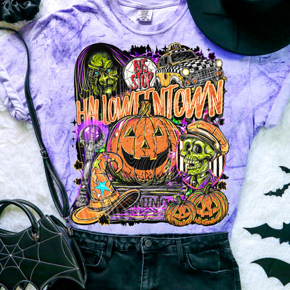 Halloween in town| Vintage Spooky Fall Shirt | Witchy Halloween T-Shirt