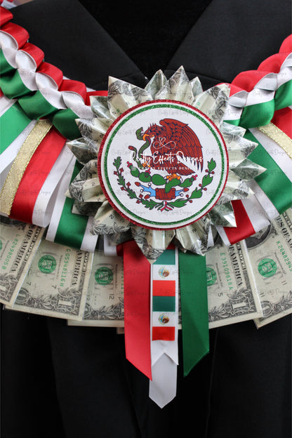 Mexican Tricolor Money Lei Necklace – Handmade Graduation Gift