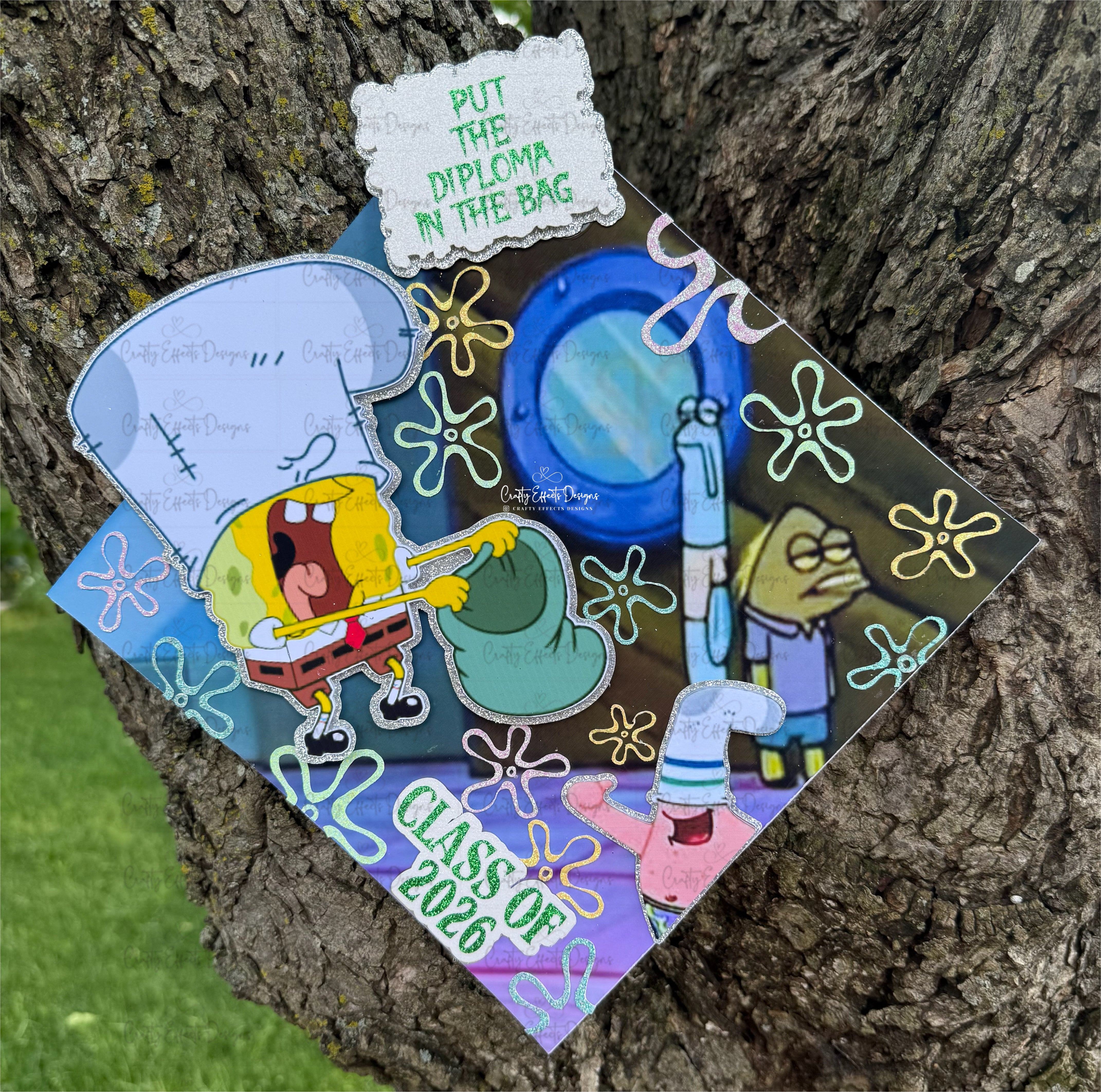 Fun Character Graduation Cap – Custom Grad Cap Topper – Crafty Effects ...