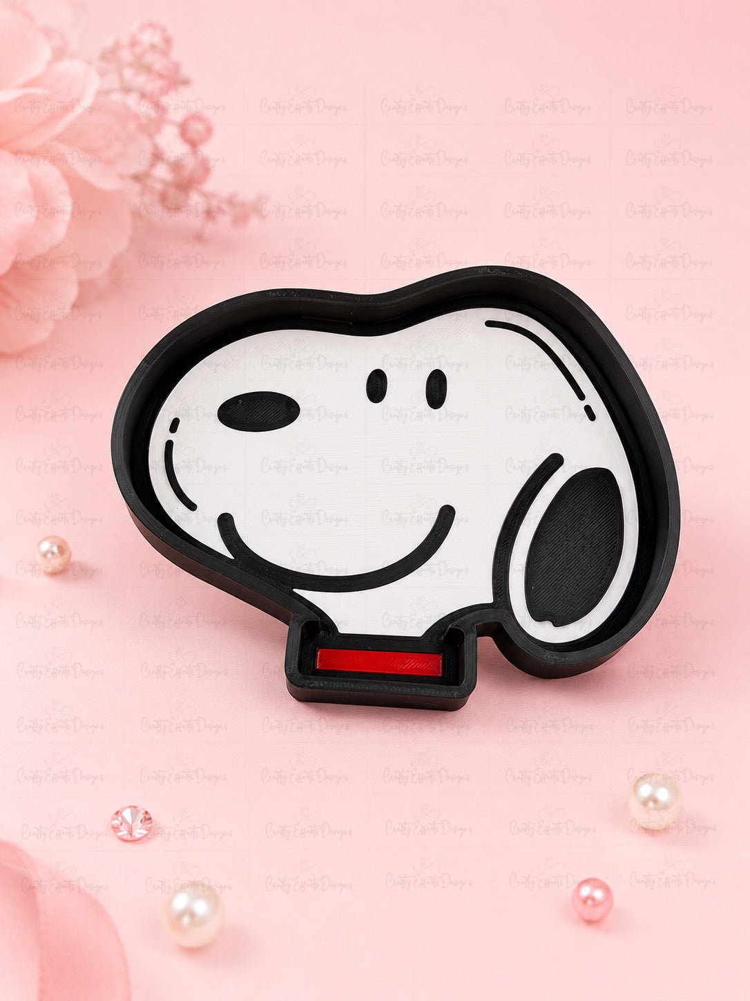 Cute Dog Inspired 3D Printed Trinket Tray | Desk & Craft Organizer | Bead Tray for Pearls & Rhinestones | Catchall Tray | Gift for Teachers & Crafters