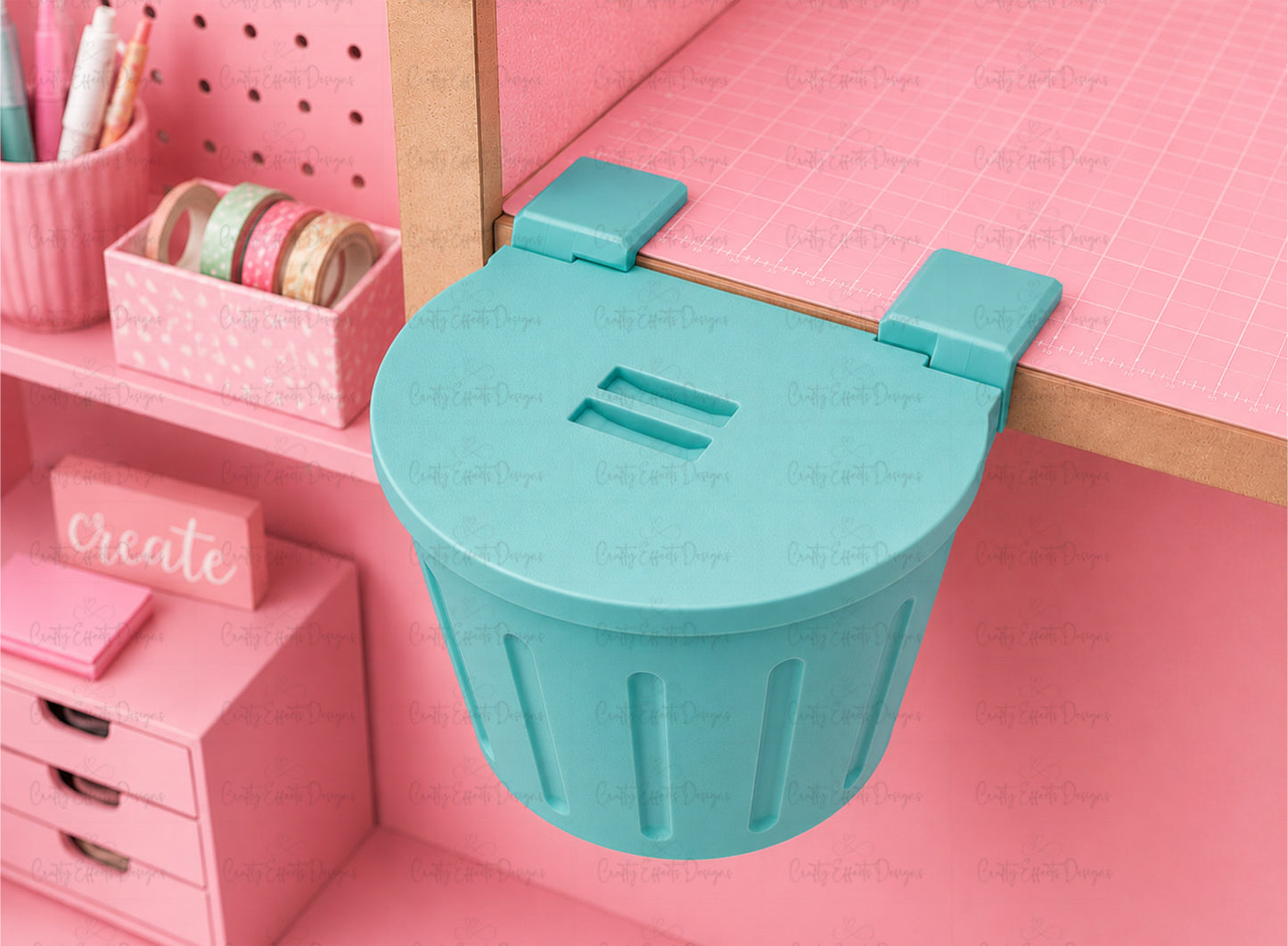Crafty Catch Bin ™ | Clip-On Craft Table Trash Bin