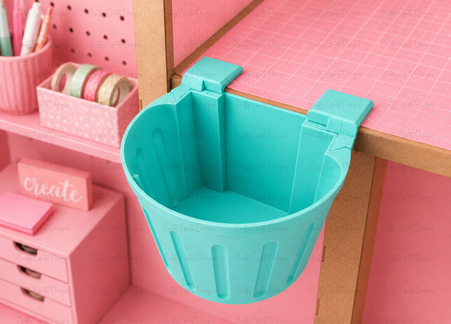 Crafty Catch Bin ™ | Clip-On Craft Table Trash Bin