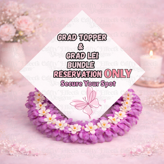 👉 Grad topper & Grad lei Bundle Reservation ONLY | Holds Your Space