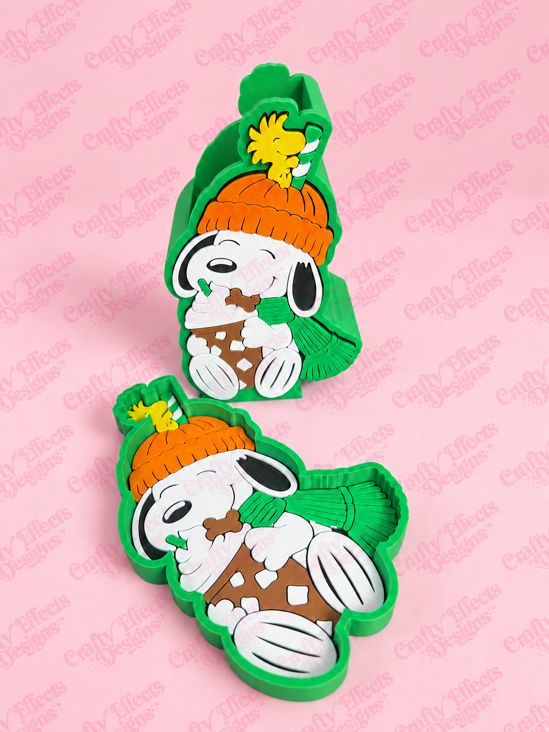 Snoopy Fall Rhinestone Tray & Pen Holder Set