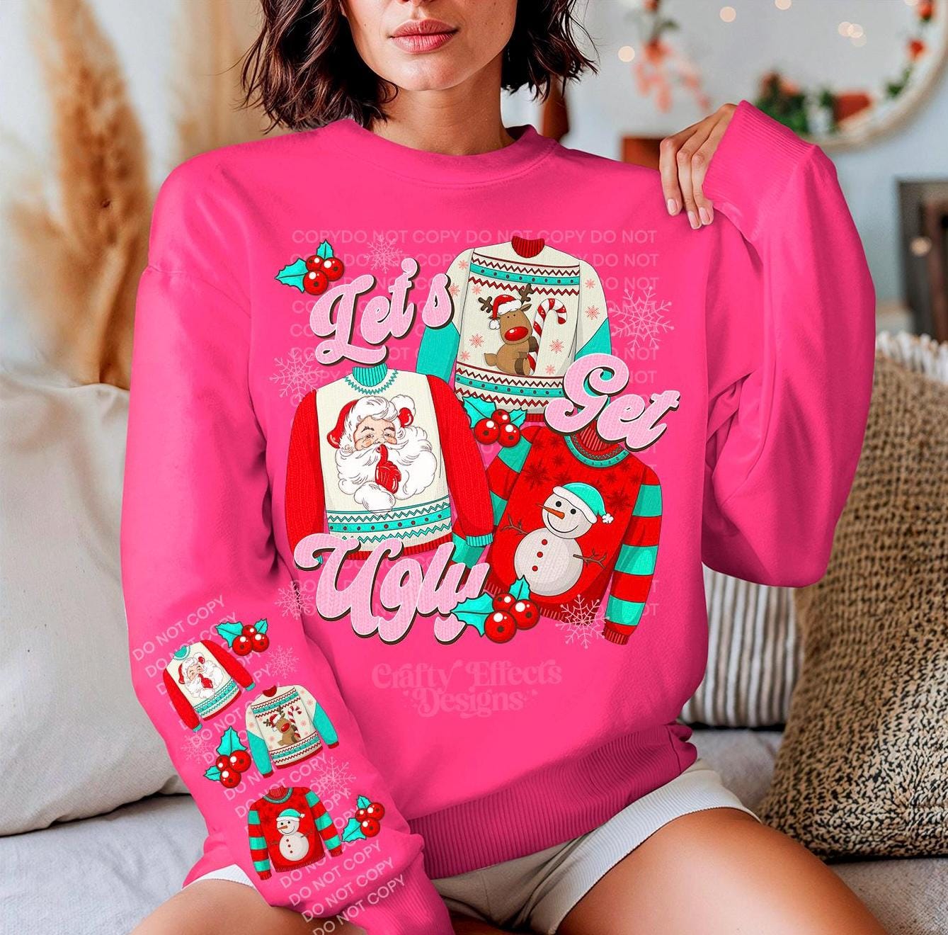Let's get ugly Christmas Crewneck