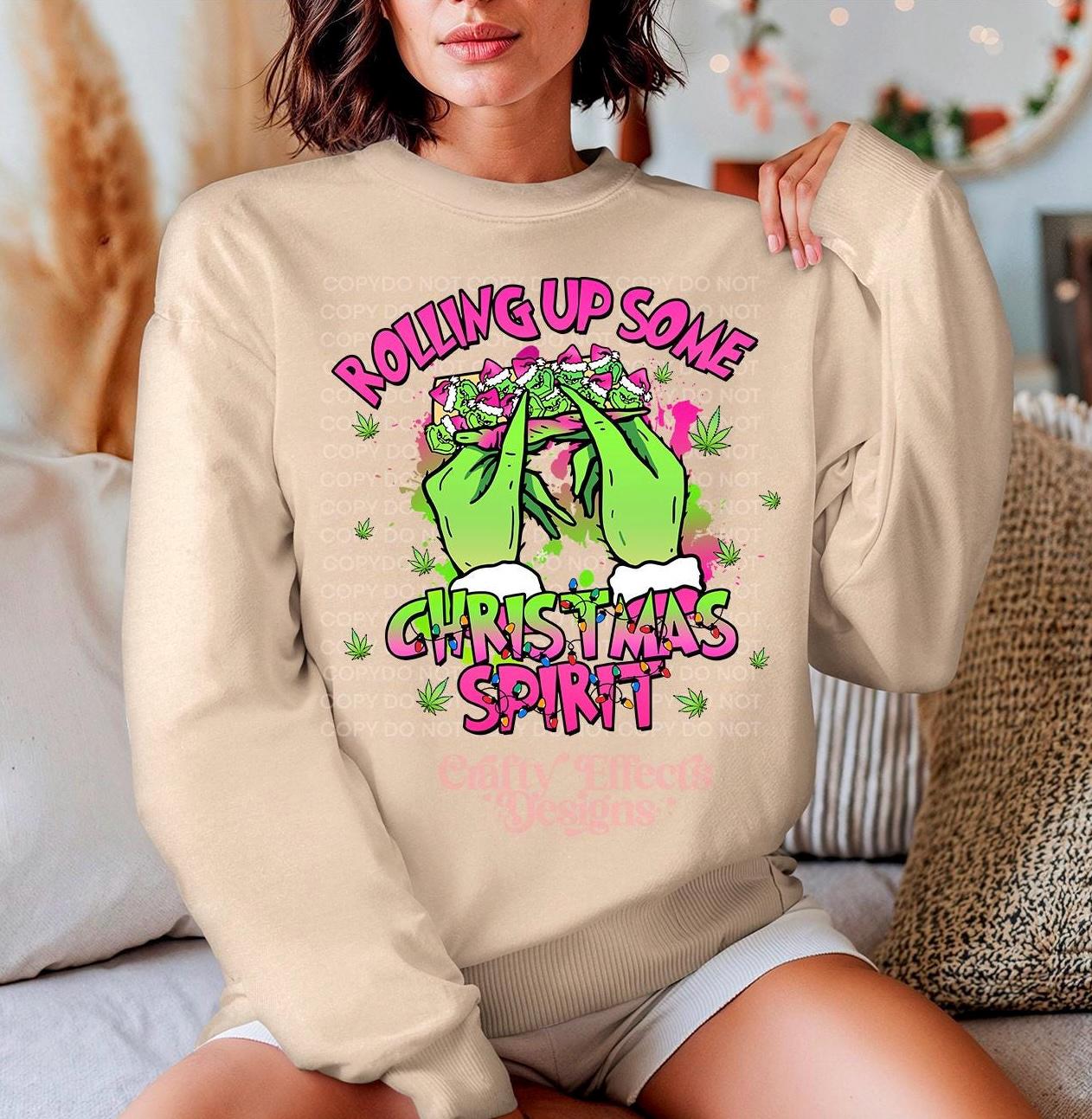 Sudadera navideña enrollada