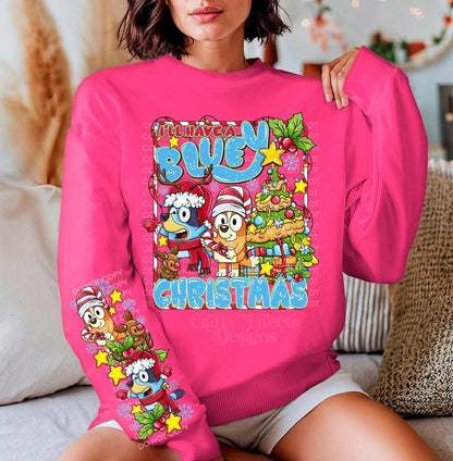 Blue Christmas Crewneck