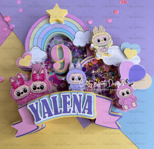 Labubu cake topper
