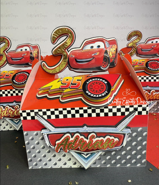 CARS Favor Boxes CARS Gable Box cars Bowser CARS Birthday Party Decor