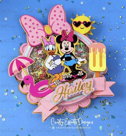 Adorno de pastel de lujo para fiesta en la piscina