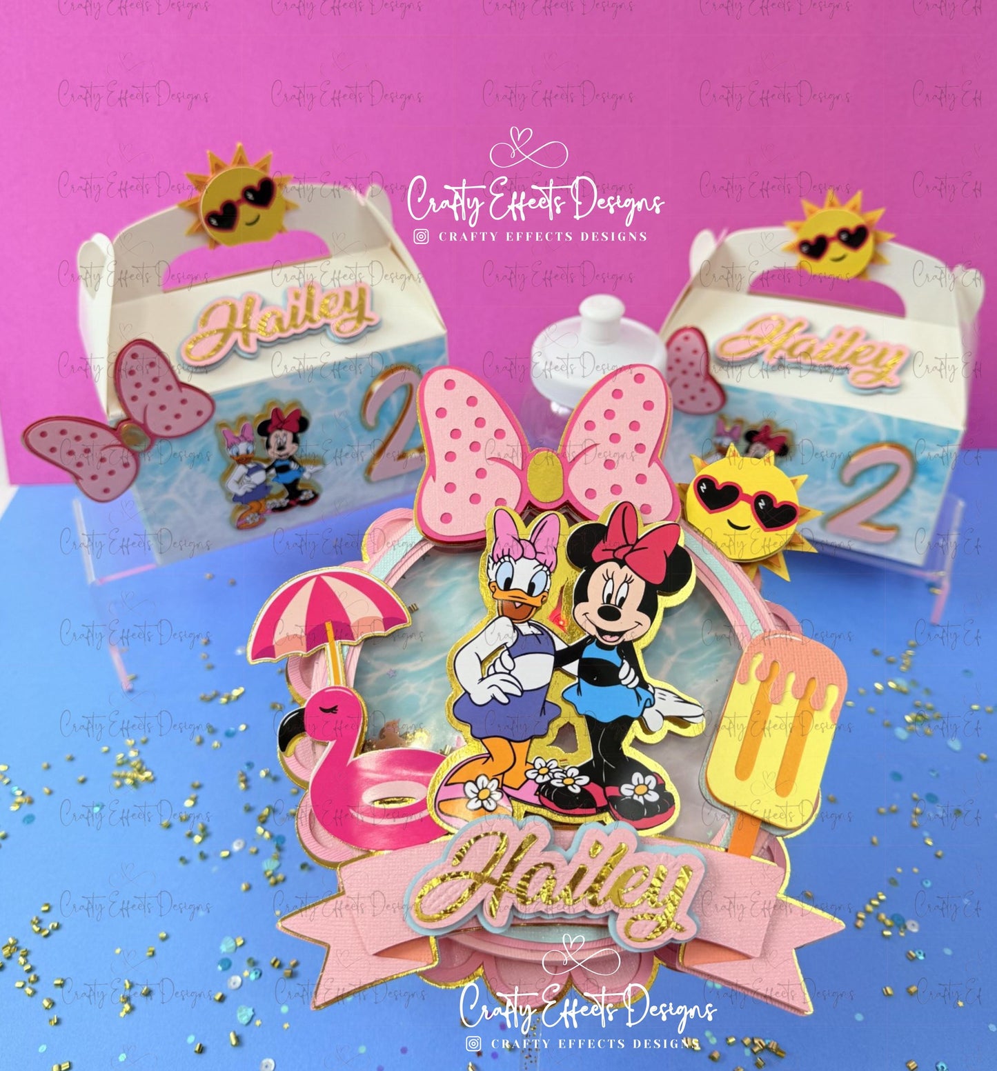 Caja personalizada para obsequios de fiesta: Decoración de lujo para el primer cumpleaños