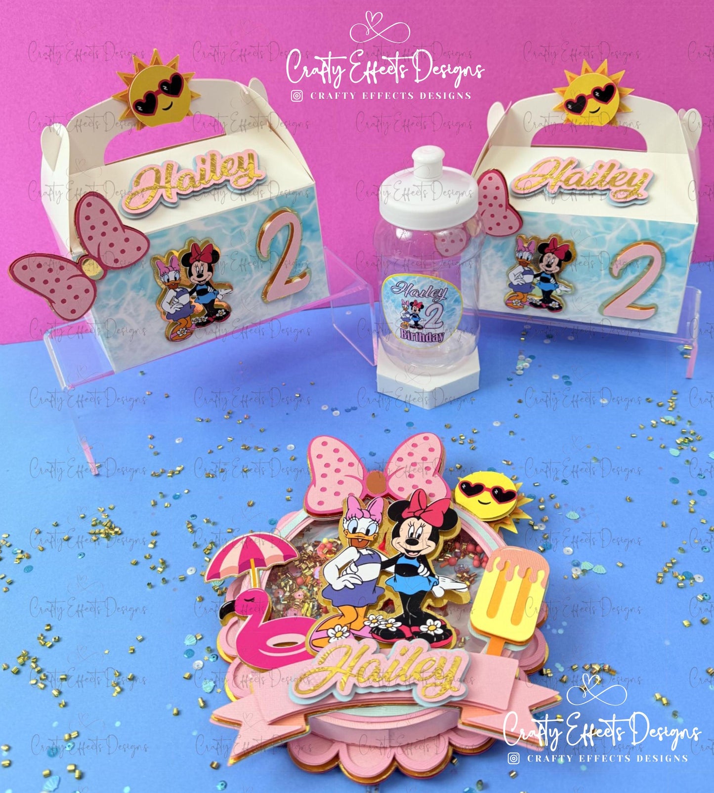 Caja personalizada para obsequios de fiesta: Decoración de lujo para el primer cumpleaños