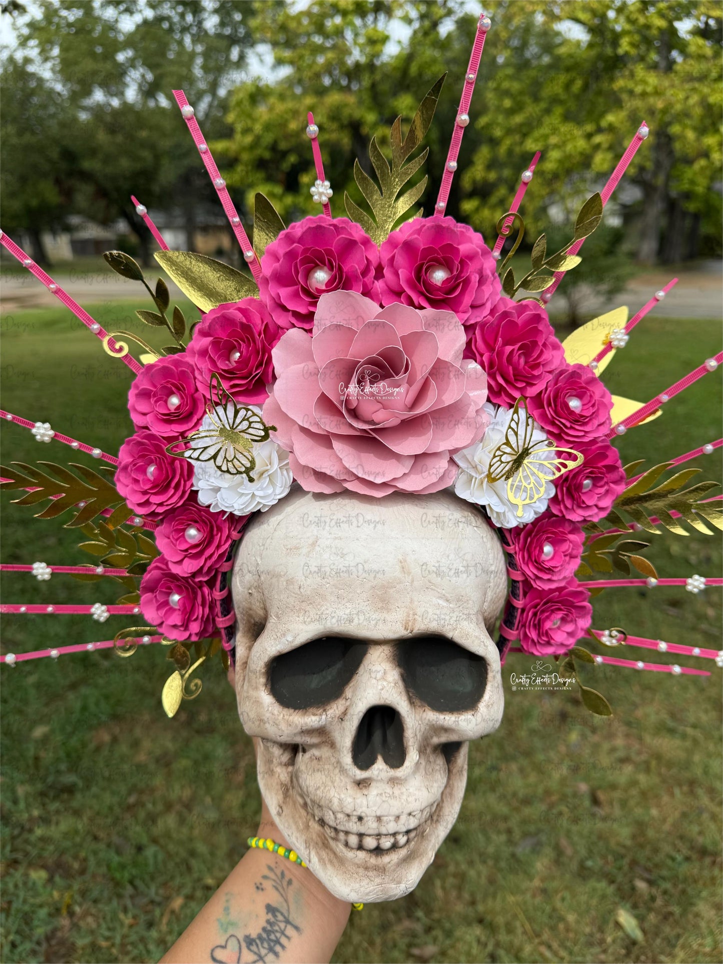 Dia de los muertos crown, Spike Crown, Floral Crown, Halloween Costumes, Day of the dead crown, Crown, Corona Dia de los Muertos