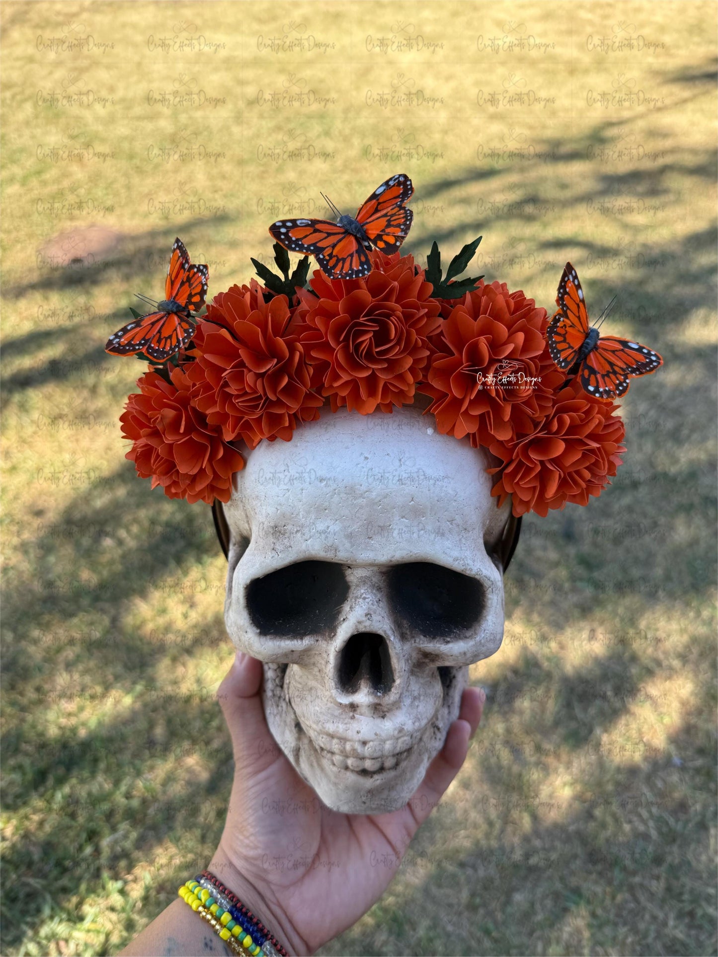 Marigold Day of the Dead | Headband l Marigold Crown Headpiece I Corona de Flores de Cempasúchil I Dia De Los Muertos
