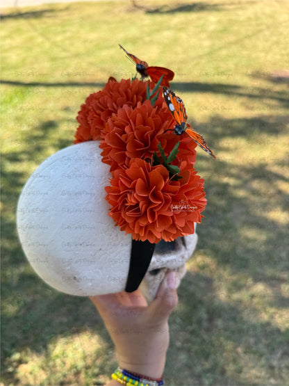 Marigold Day of the Dead | Headband l Marigold Crown Headpiece I Corona de Flores de Cempasúchil I Dia De Los Muertos