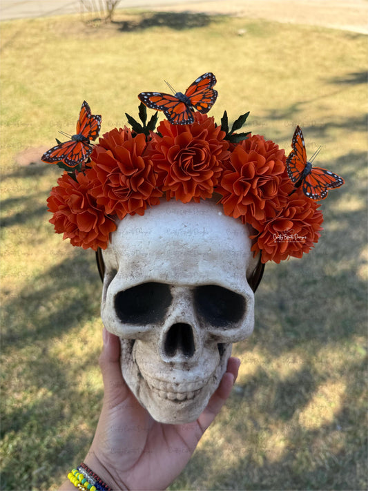 Marigold Day of the Dead | Headband l Marigold Crown Headpiece I Corona de Flores de Cempasúchil I Dia De Los Muertos