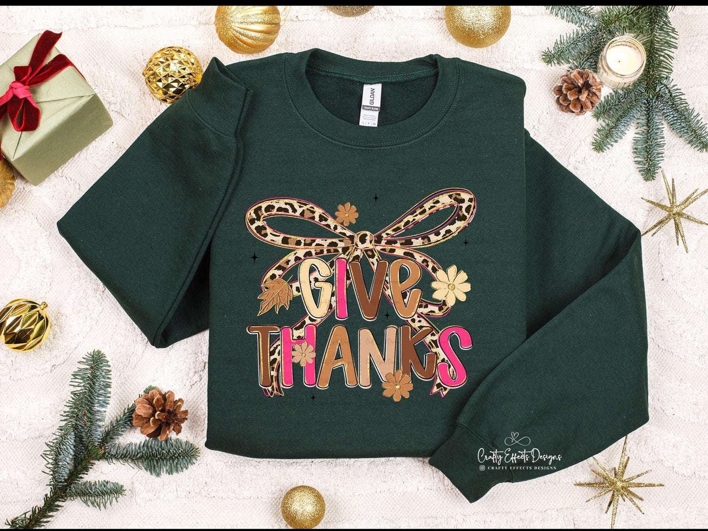 Sudadera de Acción de Gracias con estampado de bordado simulado